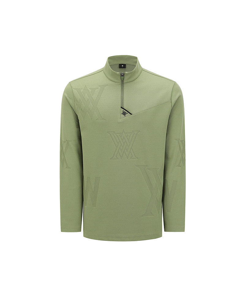 Men's Pattern Half-Zip T-Shirt - Khaki – Anew Golf USA