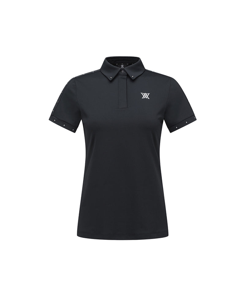 Women's Back Triangular Point Short T-Shirt - Black – Anew Golf USA