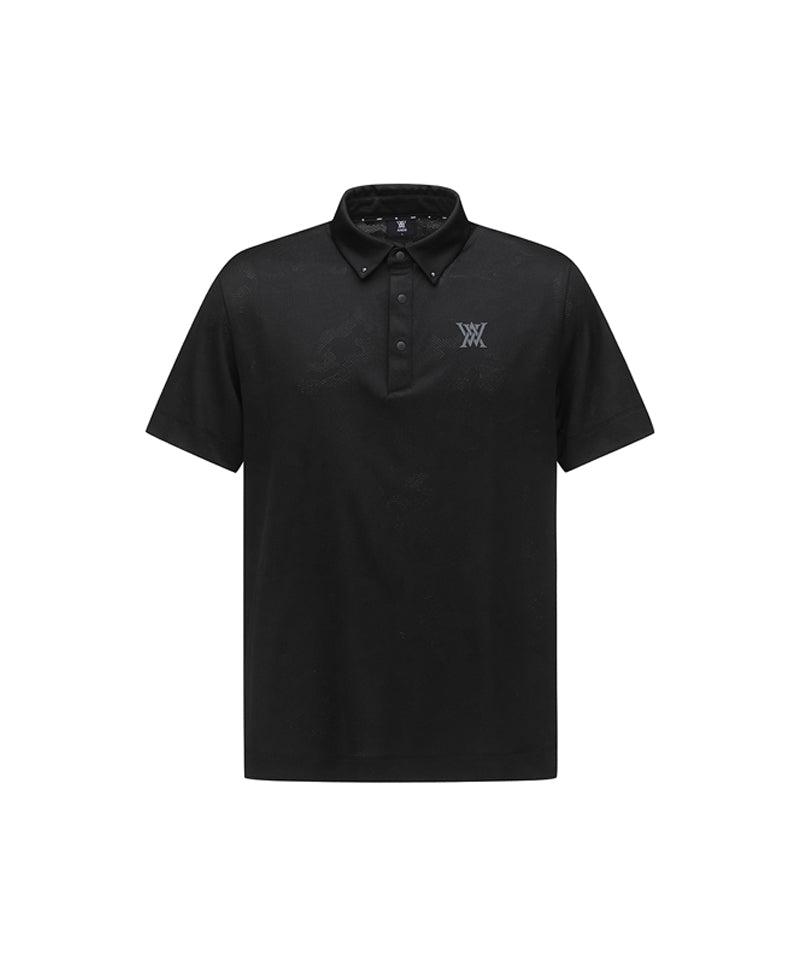 【ANEW GOLF】 MEN SM BLACK FINISH HALF ZIP SHORT T-SHIRT ANEW GOLF Men's SM Half Zip Short T-Shirt - Black – Anew