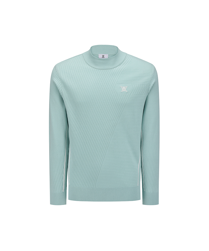 Men's FA Mock Neck Sweater - Mint – Anew Golf USA