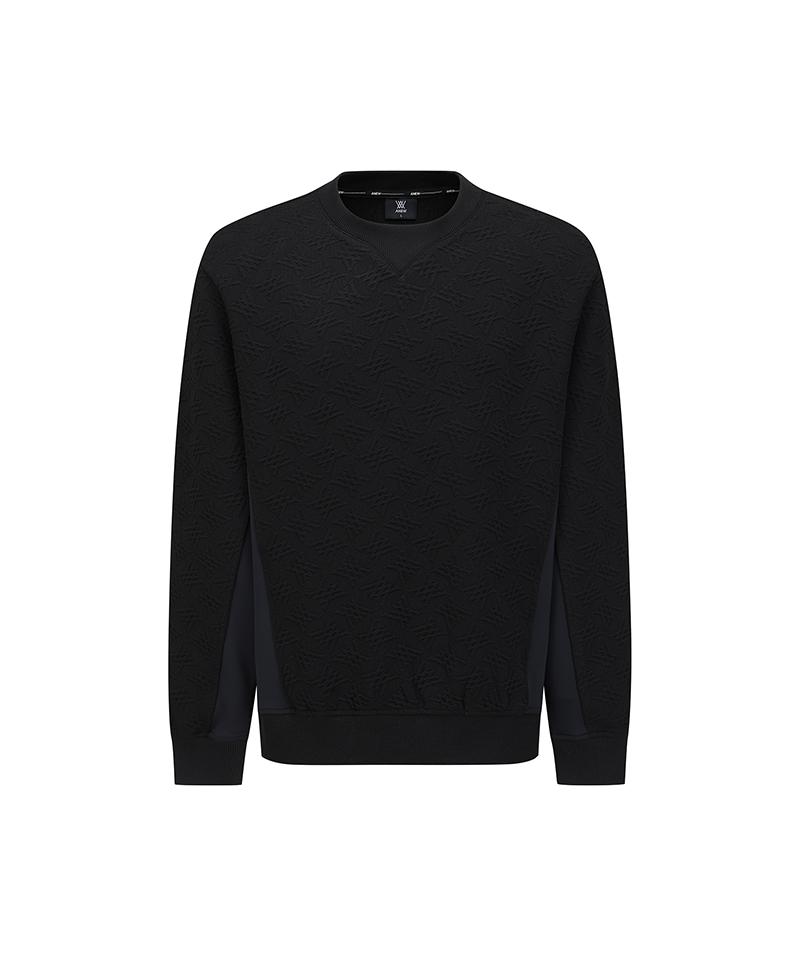 Men's FA Logo Pattern Sweatshirt - Black – Anew Golf USA