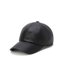 Unisex Leather Like Cap - Black