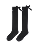Women's Ribbon Knee Socks - Black