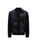 Men's WI Brushstroke Windproof Knit Cardigan - Blue