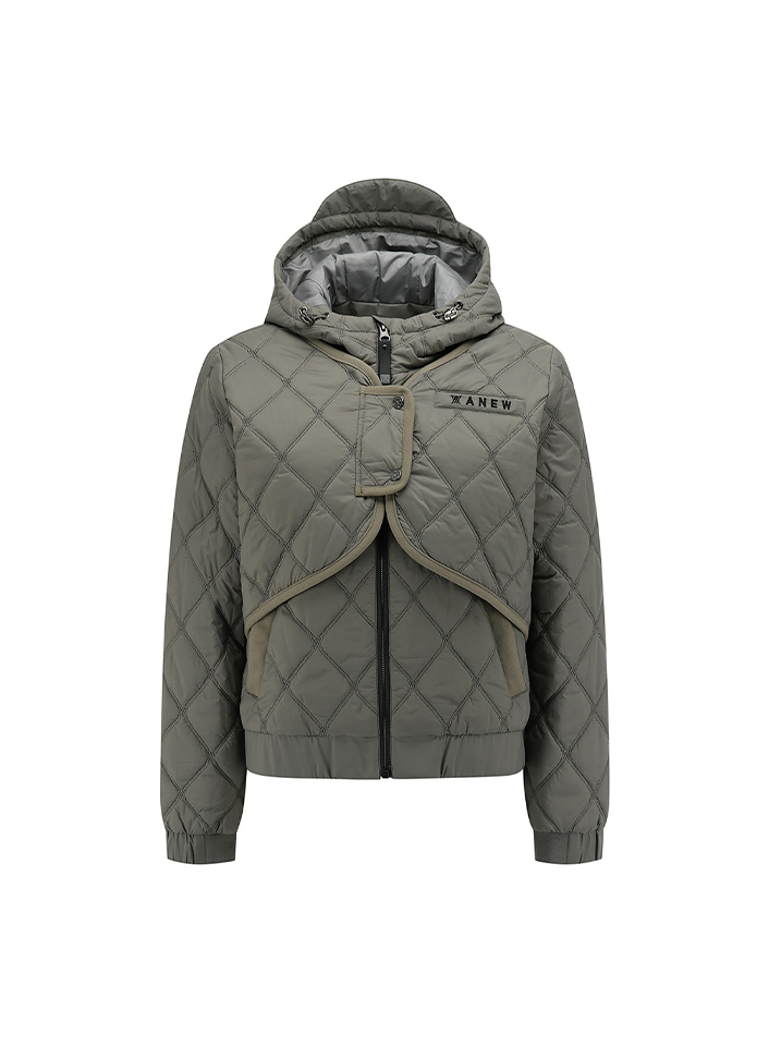 Women's WI 2 IN 1 Quilted Jacket - Brown – Anew Golf USA