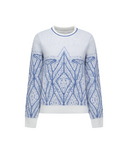 Women's WI Fuzzy Logo Point Sweater - Cream