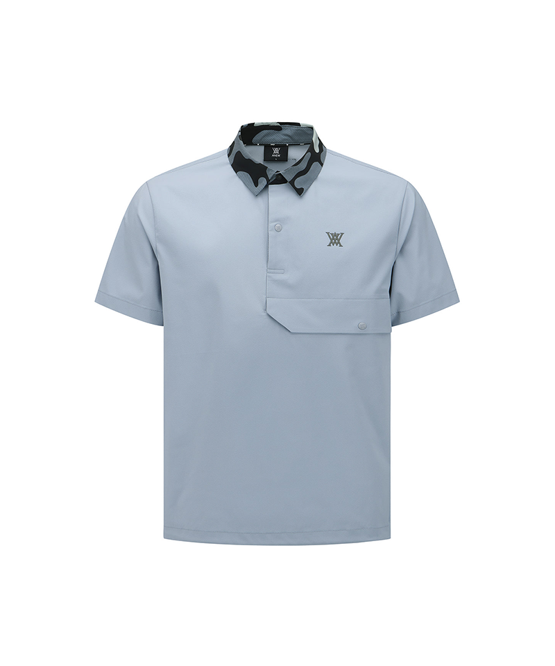 Men's Camo Point Short T-Shirt - Grey