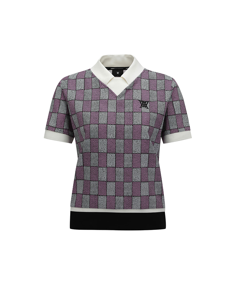 Women's Pattern Short T-Shirt - Pink