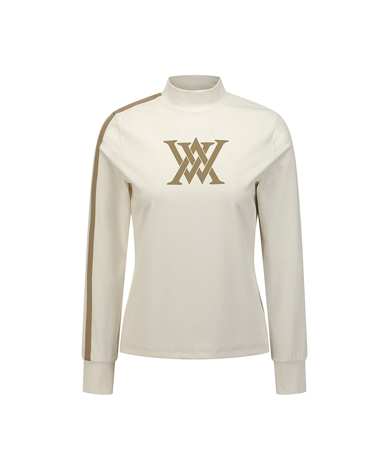 Women's Line Point Mock Neck T-Shirt - Ivory – Anew Golf USA