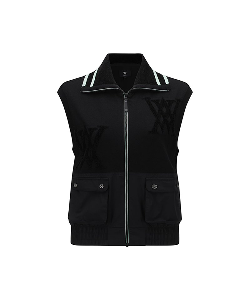 レディースウェア ANEW GOLF WOMEN WOOVEN VEST BLACK Women's Wooven Vest - Black – Anew Golf USA