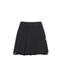 Women's Buckle Point Pleats Skirt - Black