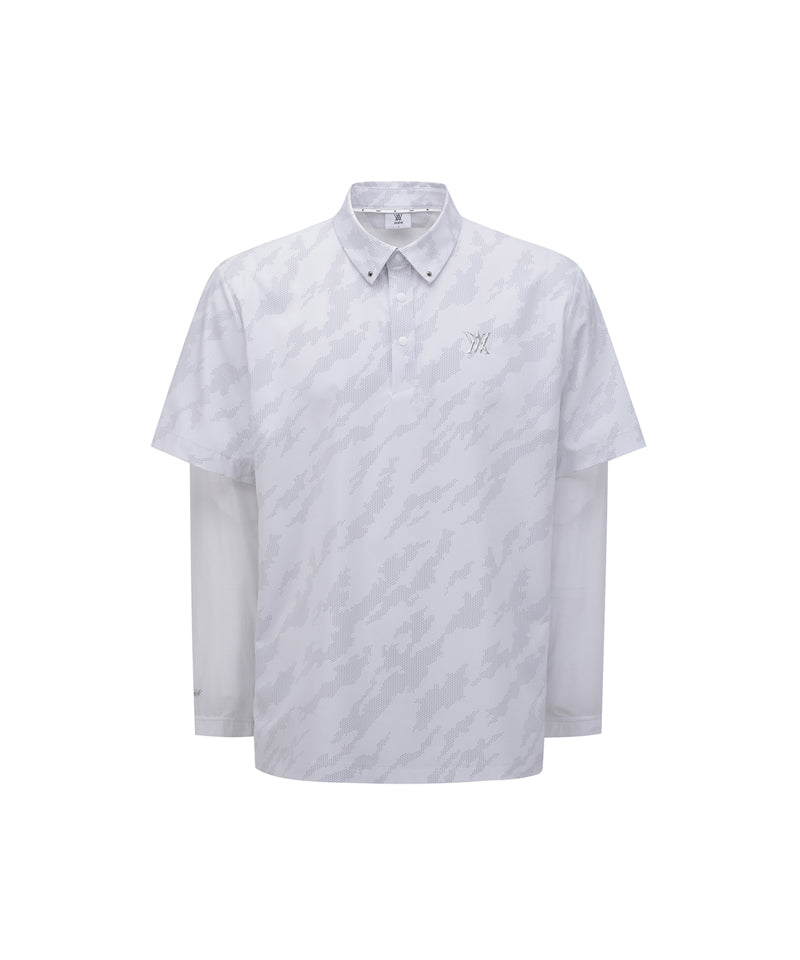 Anew Golf Men's SP Layered Pattern Long T-Shirt - White – Anew