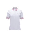 Women Camo Flage Point Short Shirt - White