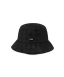 ANEW GOLF Monogram Suede Bucket Hat - Black