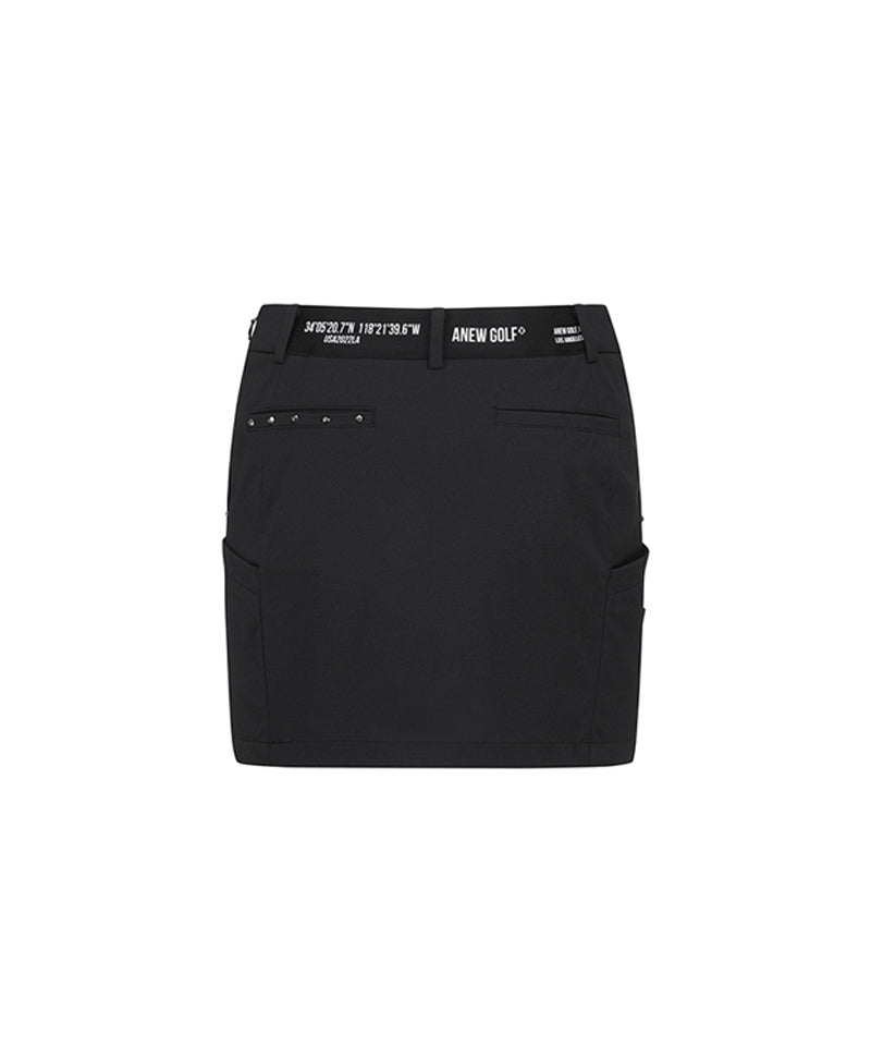 Women's Incision H-Line Skirt - Black