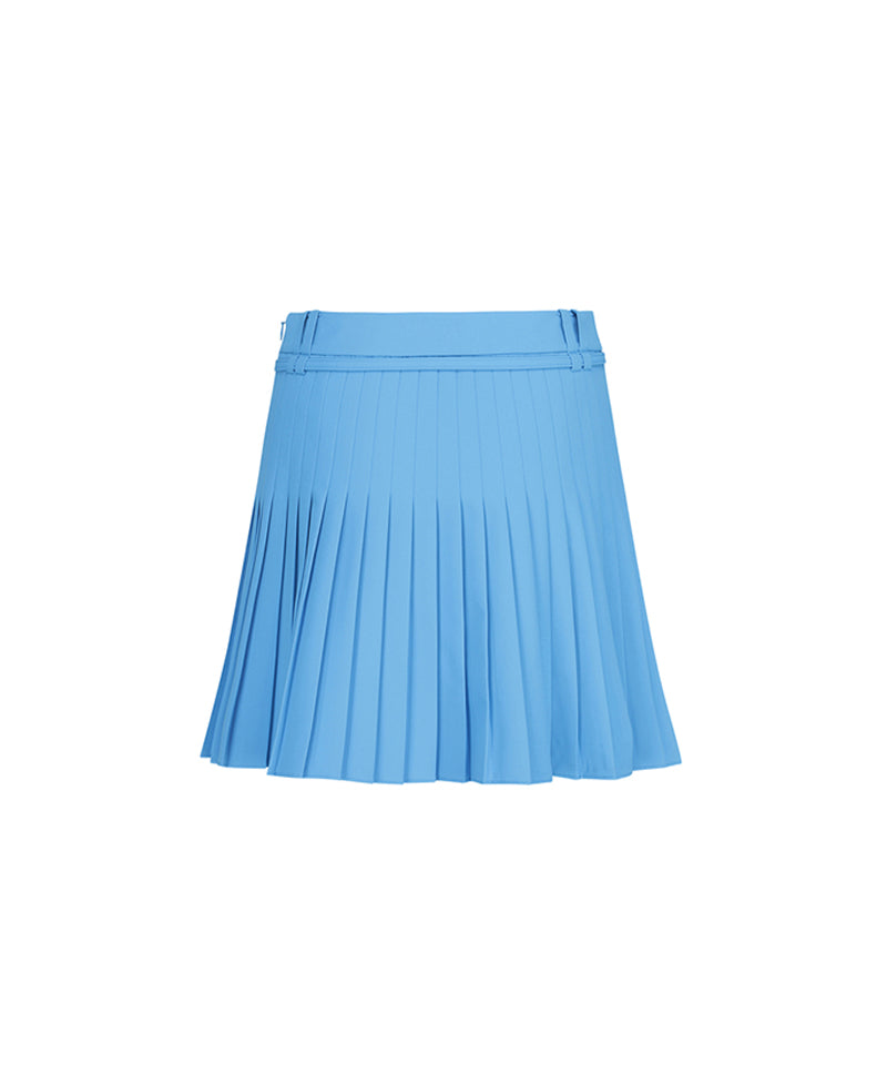 Women's Ribbon Pleats Skirt - Aqua Blue