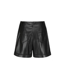 Women's FA Faux Leather Half Pants - Black