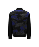 Men's WI Brushstroke Windproof Knit Cardigan - Blue