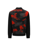 Men's WI Brushstroke Windproof Knit Cardigan - Red