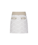 Women's WI Logo Pattern Padded Skirt - Beige