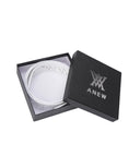 Men's Camo Punching Pattern Belt - White