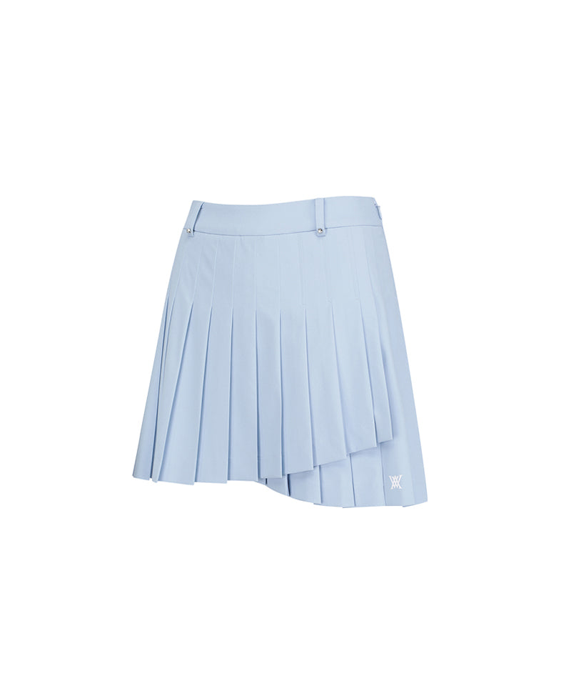 Women's Double Layer Pleats Skirt - Sky Blue
