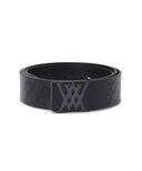 Men's Camo Punching Pattern Belt - Black