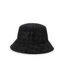 ANEW GOLF Monogram Suede Bucket Hat - Black