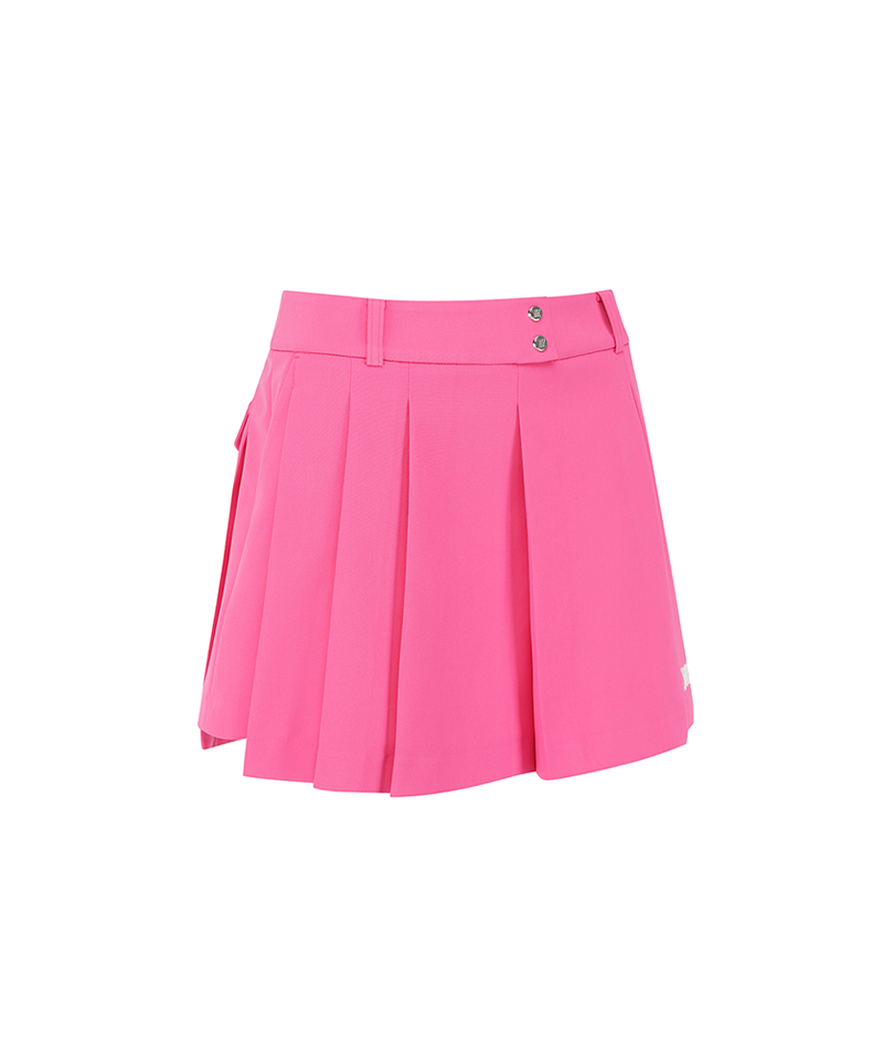 Women's Pleated Half Pants - Pink
