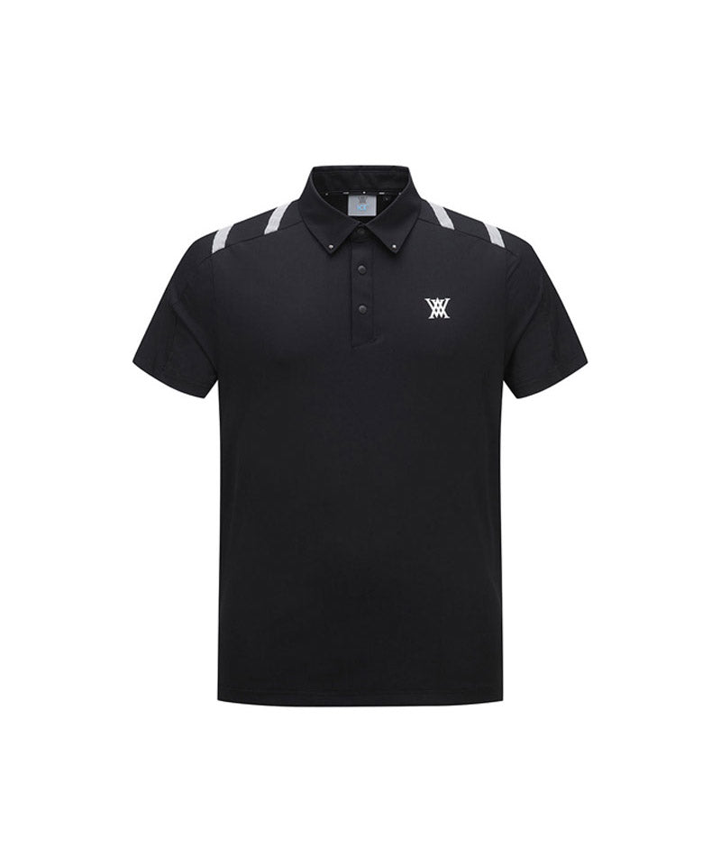 ANEW MEN ICE DOTS SHORT T-SHIRT タグ付き Men Ice Dots Logo Pattern Short T-Shirt - Black – Anew Golf USA