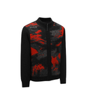 Men's WI Brushstroke Windproof Knit Cardigan - Red
