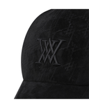 ANEW Golf Unisex Monogram Suede Ball Cap - Black