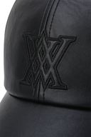 Unisex Leather Like Cap - Black