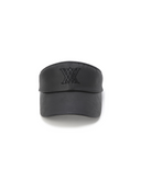 Women's Leather Like Visor - Black
