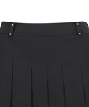 Anew Golf Women's Logo Band Point Pleats Skirt - Black