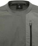 ANEW GOLF Men's SM Wooven Round Short T-Shirt - Light Khaki