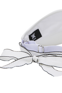 Women's Centre Ribbon Visor - White