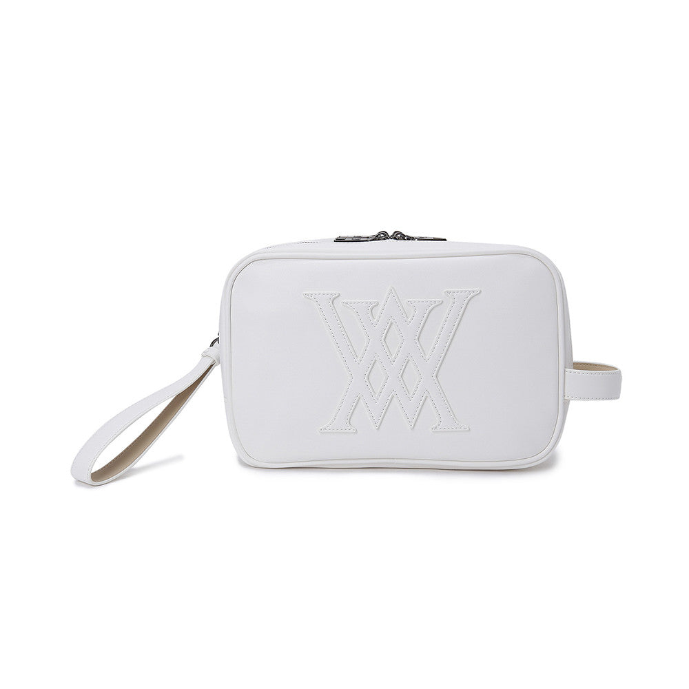 [Special Deal] Leather Patch Logo Pouch_WH