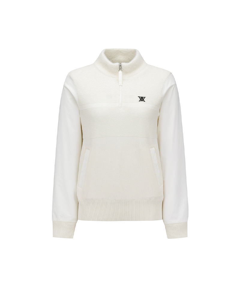 Women's WI Half Zip Sweater - Cream