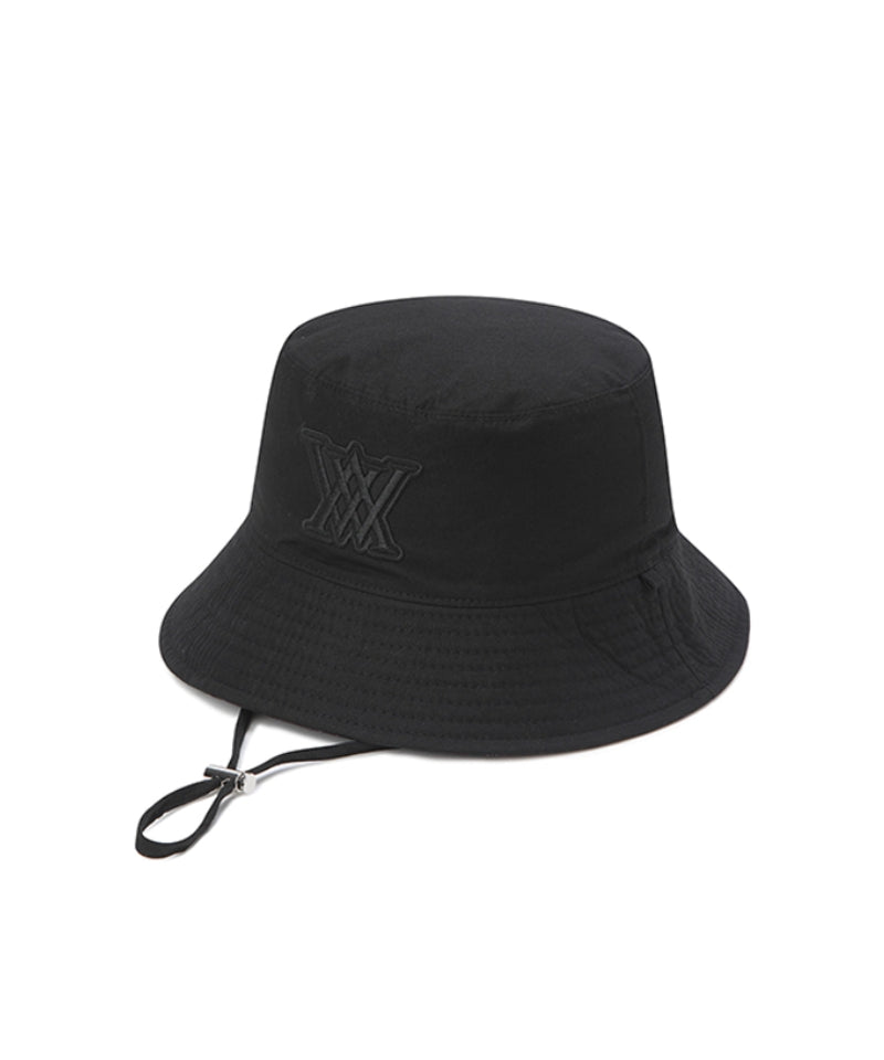 Unisex Flower Pattern Reversible Bucket Hat - Black
