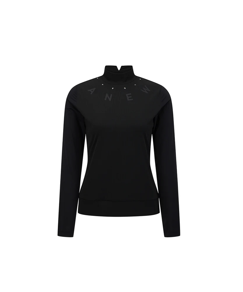 レディースウェア RUFFLOG CIRCLE OF FORCE MOCK NECK TEE WM Women's Mock Neck Cooling Sleeve T-Shirt - Black – Anew Golf USA