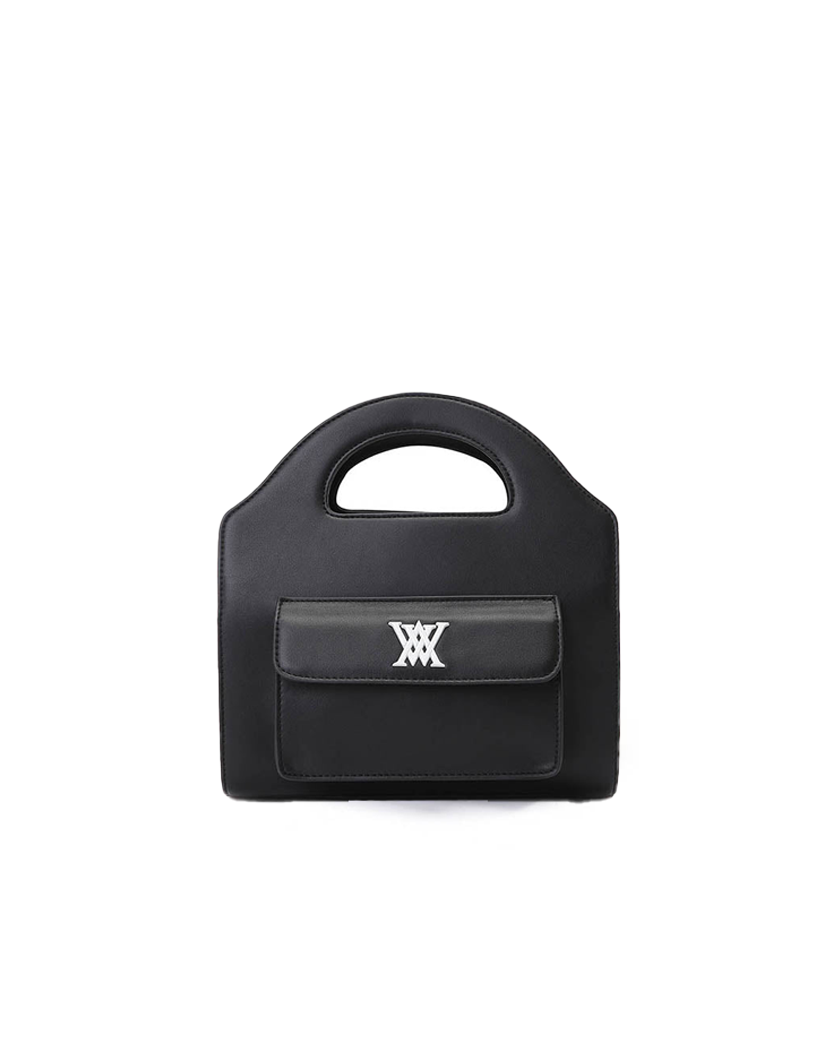 Mini Front Pocket Tote Bag - Black