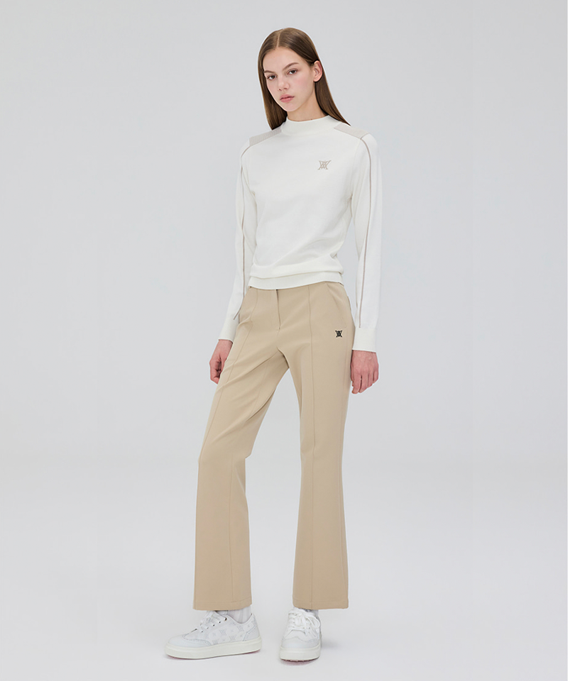 Women's Boot Cut Pants - Beige