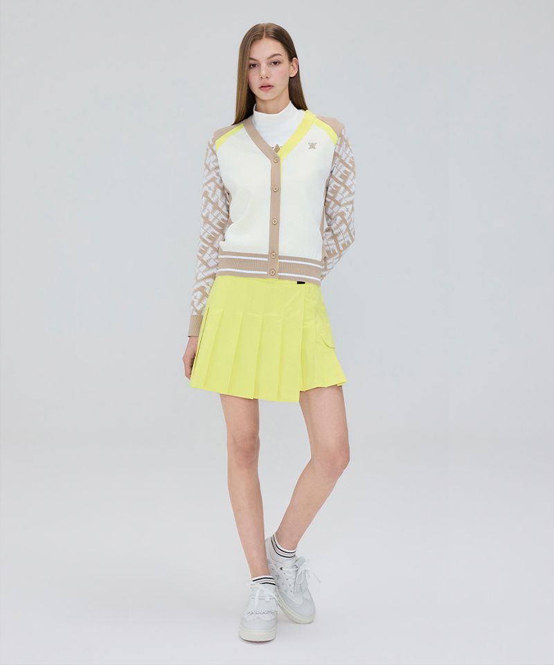 ☆ANEW GOLF☆ OVER PLEATED HALF PANTS Women's Over Pleated Half Pants - Yellow – Anew Golf USA