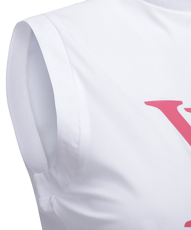 Women's Front Logo Point Sleeveless - White