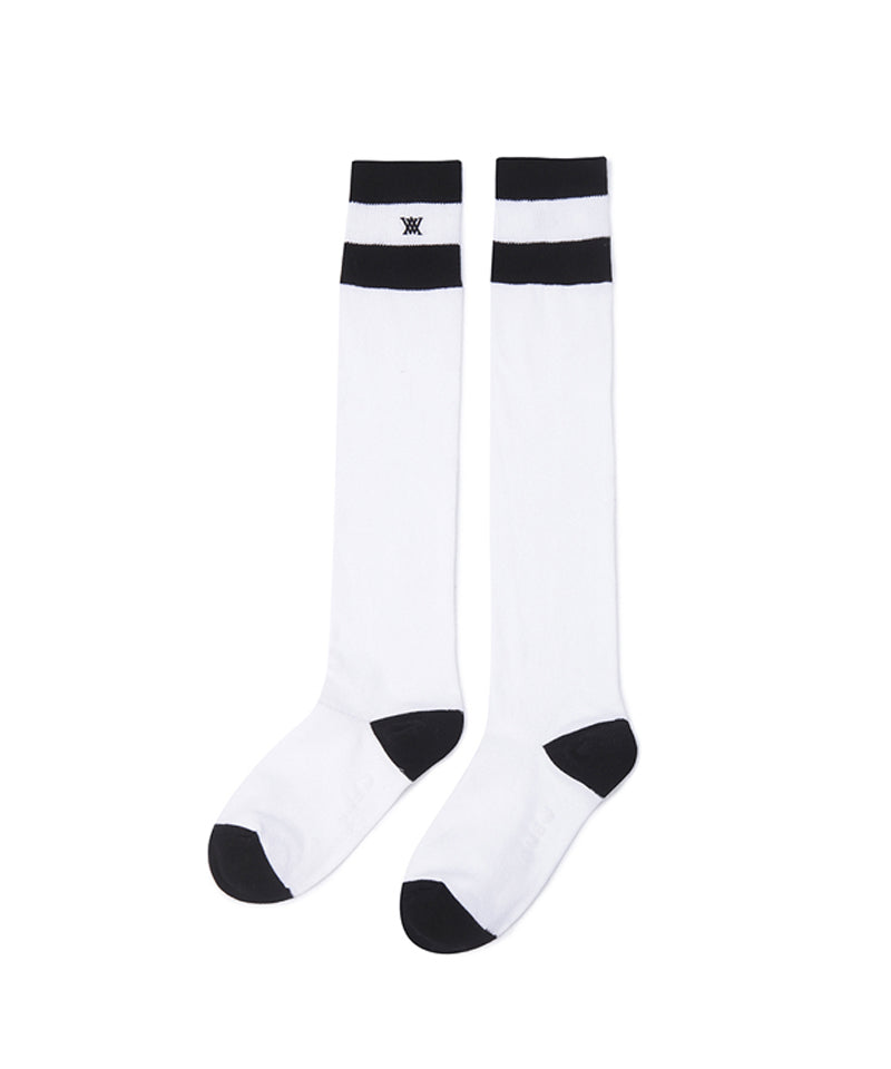 ANEW Golf Women's Three-Tone Knee Socks - White