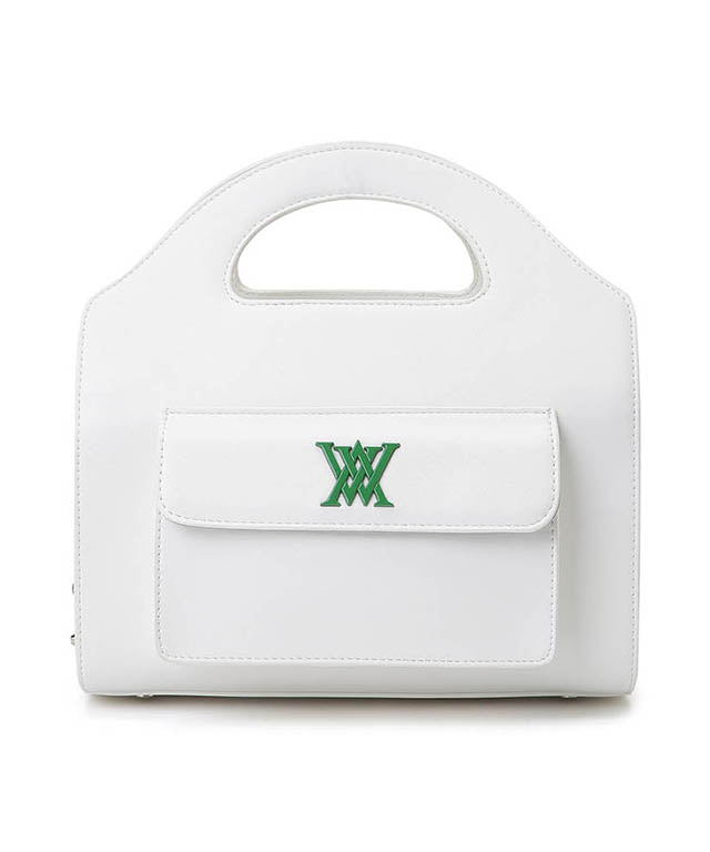 Mini Front Pocket Tote Bag - White