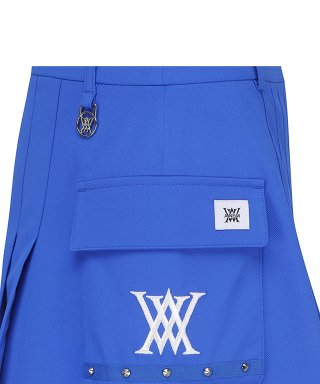 Women's Mini Pocket Point Pleated Skirt - Blue