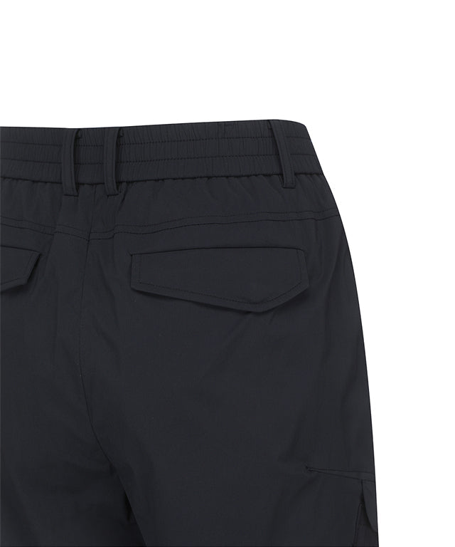 Women's Ribstop Pocket Jogger Long Pants - Black