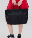 Unisex Big Pocket Tote Bag - Black